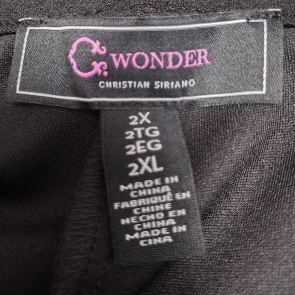 Christian Siriano Pull-on Wide leg Pants w/Pockets, Size 2X, Black - Picture 5 of 6